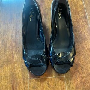 Cole Haan Women's Black Peep Toe Heels